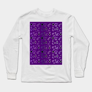 MOD Purple Geometrical Designs Long Sleeve T-Shirt